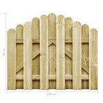 vidaXL Portail de jardin bois de pin imprégné 100x75 cm