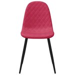 vidaXL Chaises à manger lot de 2 Rouge bordeaux Velours