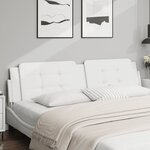 vidaXL Coussin de tête de lit blanc 200 cm similicuir