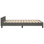 vidaXL Cadre de lit avec tête de lit gris foncé 120x190 cm velours