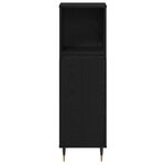 Mobilier de salle de bain 3 pièces vidaXL Chêne noir Bois d'ingénierie