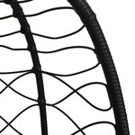 vidaXL Panier de chaise œuf suspendue sans support Rotin poly anthracite