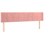 vidaXL Tête de lit avec oreilles Rose 203x16x78/88 cm Velours