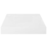 vidaXL Étagère murale flottante Blanc brillant 23x23 5x3 8 cm MDF