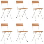 Ensemble de bistro jardin meuble extérieur terrasse pliable 7 pièces bois d'acacia solide et acier 02_0013548
