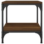 vidaXL Tables d'appoint 2 Pièces Chêne marron 40x40x40 cm Bois ingénierie