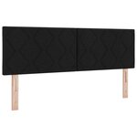 Tête de lit LED Design Blocs de Diamant Noire 144 cm Tissu