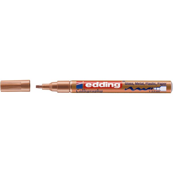 Marqueur Peinture Brillante 753 Cuivre Pointe Calligraphie 1-2 5 mm x 10 EDDING