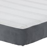 Matelas ressorts ensachés vidaXL Gris foncé Moyen 100x200x20 cm Tissu
