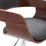 vidaXL Tabouret de bar Contreplaqué et tissu gris