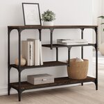 vidaXL Table console chêne marron 100x30x75 cm bois d'ingénierie