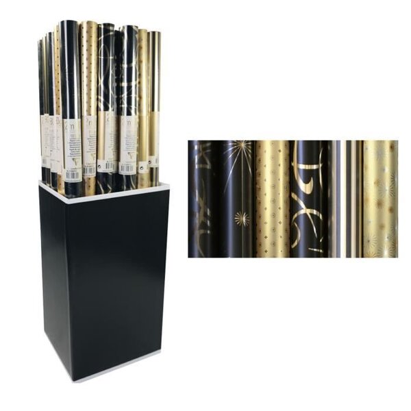 Clairefontaine rouleau papier cadeau premium - 2 x 0,7 m - 80 g / m² - 6 motifs assortis sous film