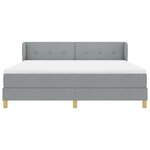 Lit Box Spring vidaXL avec Matelas en Gris Clair  180x200 cm  Tissu