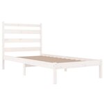 vidaXL Cadre de lit sans matelas blanc bois massif 100x200 cm