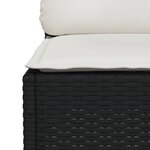 vidaXL Salon de jardin 8 Pièces avec coussins noir résine tressée