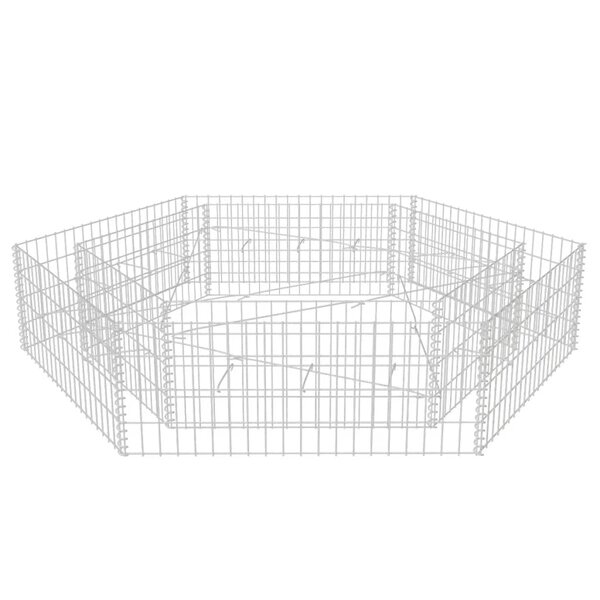 vidaXL Lit surélevé à gabion hexagonale 200x173x40 cm