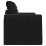 vidaXL Canapé Lit au Sol 2-en-1 Noir 98x71x83 cm Velours