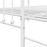 Cadre de lit vidaXL blanc avec lit gigogne 90x190 cm en acier
