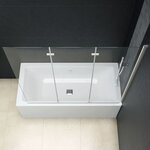 vidaXL Cabine de douche pliable 3 panneaux ESG 130x138 cm