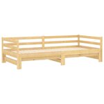vidaXL Lit coulissant Bois de pin massif 2x(90x200) cm