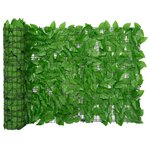 vidaXL Écran de balcon avec feuilles vert 200x75 cm