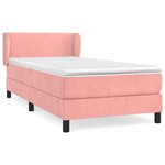 vidaXL Sommier à lattes de lit et matelas Rose 80x200 cm Velours