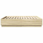 vidaXL Cadre de lit sans matelas chêne sonoma 200x200 cm