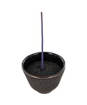 Porte-encens coupelle Noir et Doré + Sable noir + Bâtonnets Palo Santo