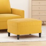 vidaXL Repose-pied Jaune 60x50x41 cm Velours