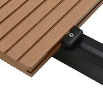 vidaXL Panneaux de terrasse solides et accessoires WPC 25 m² 4 m Teck