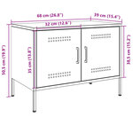 vidaXL Meuble TV noir 68x39x50 5 cm acier