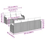 Ensemble de canapé de jardin vidaXL 8 pièces avec coussins gris en poly rattan