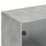 vidaXL Bibliothèque avec portes gris béton 136x37x142 cm