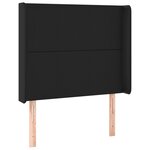 vidaXL Sommier à lattes de lit matelas LED Noir 90x200 cm Similicuir