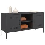 vidaXL Meuble TV noir 100 5x39x50 5 cm acier