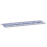 vidaXL Coussin de banc d'extérieur rayé bleu & blanc 180x50x4 cm Tissu Oxford