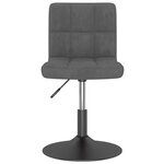 vidaXL Chaise pivotante de salle à manger Gris foncé Velours