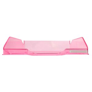 Corbeille À Courrier Combo Midi Transparent - Framboise Brillant - X 6 - Exacompta