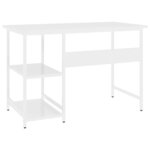 vidaXL Bureau d'ordinateur Blanc 105x55x72 cm MDF et métal