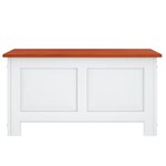 vidaXL Coffre de rangement et couvercle marron et blanc bois d'acacia