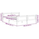 vidaXL Cadre de lit sans matelas bois massif de pin blanc 140x200 cm