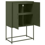 vidaXL Meuble TV vert olive 68x39x60 5 cm acier