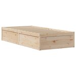 vidaXL Cadre de lit avec tête de lit 90x190 cm bois de pin massif