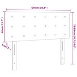 vidaXL Tête de lit Crème 100x5x78/88 cm Similicuir