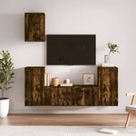 vidaXL Ensemble de meubles TV 5 Pièces Chêne fumé Bois d'ingénierie
