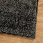 vidaXL Tapis ISTAN à poils longs aspect brillant anthracite 100x200 cm