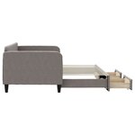 vidaXL Lit de jour avec gigogne et tiroirs sans matelas taupe 90x200cm