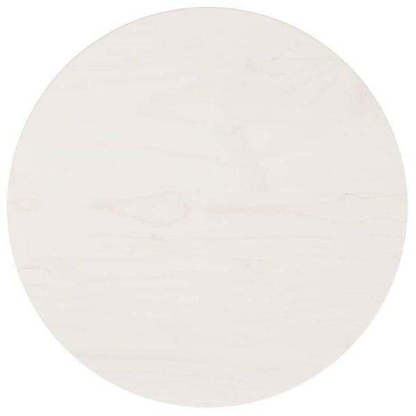 vidaXL Dessus de table rond blanc Ø40x3 cm bois de pin massif
