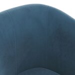 vidaXL Fauteuil cabriolet avec repose-pied bleu foncé velours