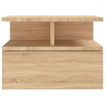 vidaXL Tables de chevet flottantes 2 Pièces Chêne sonoma Bois ingénierie